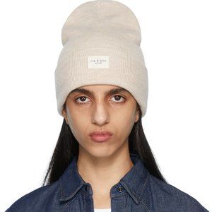 Rag & Bone Off-White Wool Addison Beanie